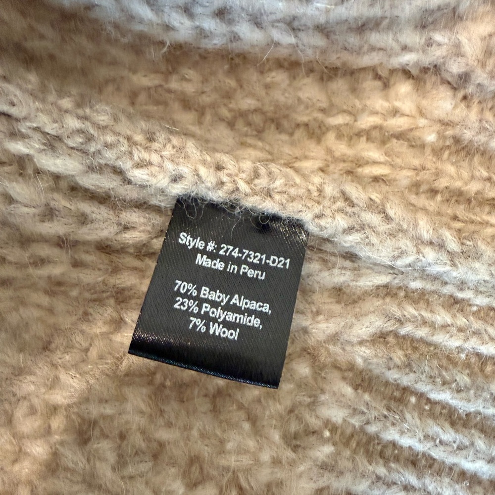Jenni Kayne Alpaca Oversized Cocoon V Neck Cardigan Oatmeal XS - Picture 8 of 15